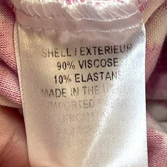 Milly Pink & White Jersey Dress Geometric Print Sz Medium Short Sleeves Preppy - Picture 7 of 7